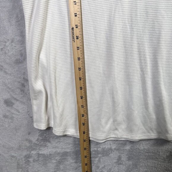 Seg'ments Essentials for Women Top XXL White Textured V Neck Soft Modal Tencel - Picture 13 of 15